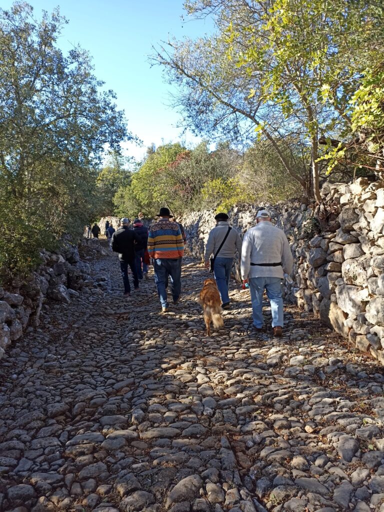 Passeio com alguns alunos pela Calçadinha Romana